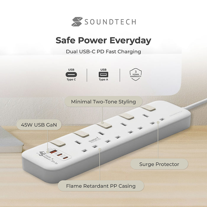 SOUNDTECH PS-645C POWER STRIP45WATTS