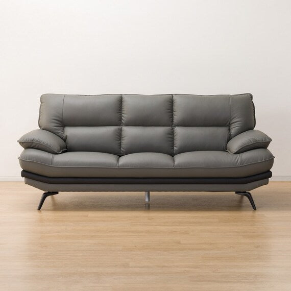 3P SOFA LOZO KD DGY LEATHER