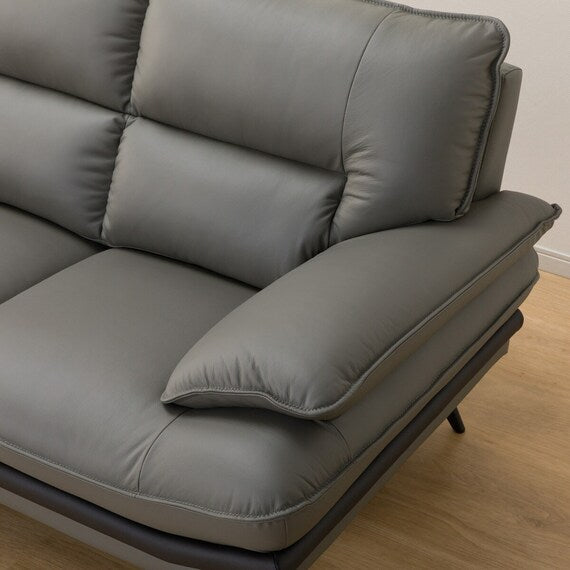 3P SOFA LOZO KD DGY LEATHER