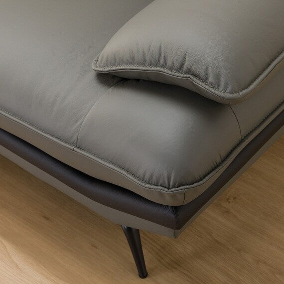 3P SOFA LOZO KD DGY LEATHER