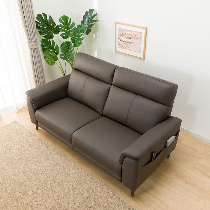 3S-SOFA LB07 LEATHER DBR