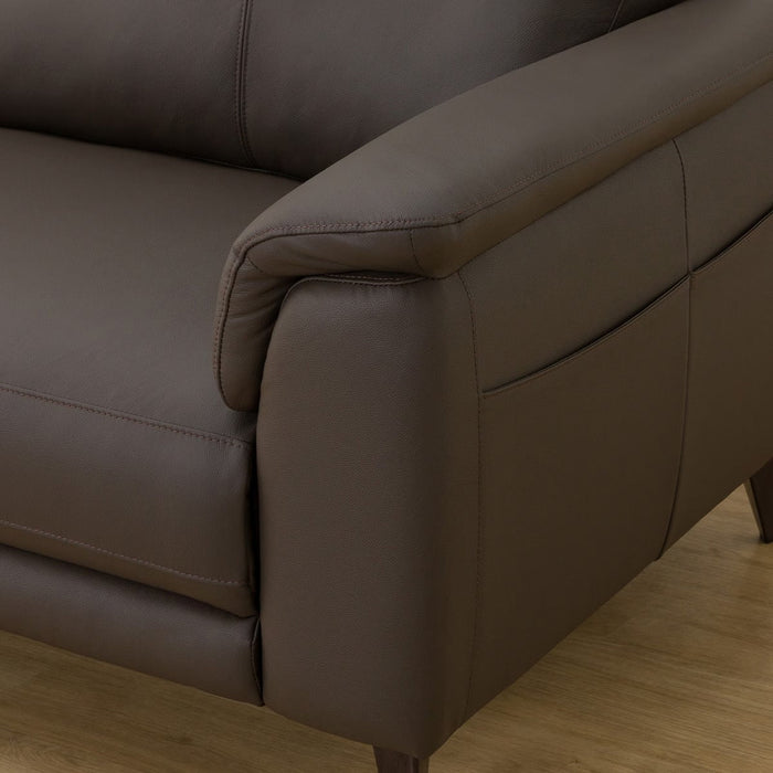 3S-SOFA LB07 LEATHER DBR