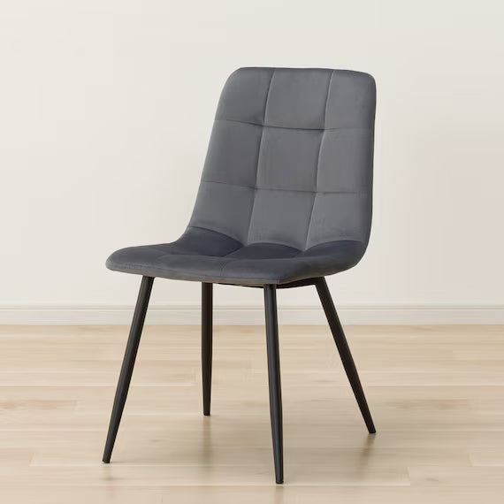 DINING CHAIR 2PCS SH103 GY/BK