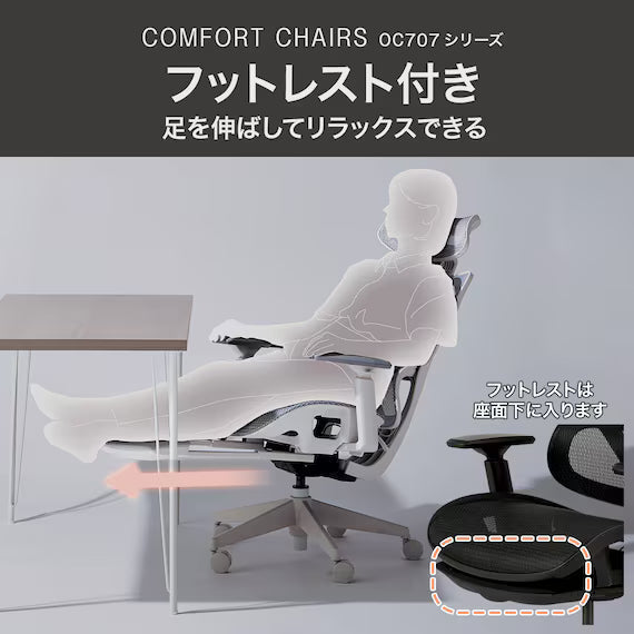 OFFICECHAIR OC707 SMALL ELASTOMERMESH WH