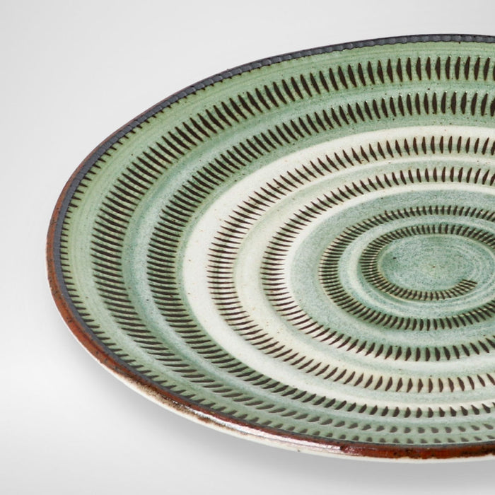 ULTRA LIGHTWEIGHT 23CM ROUND PLATE KARU:ECLE MIDORITOCHIRI