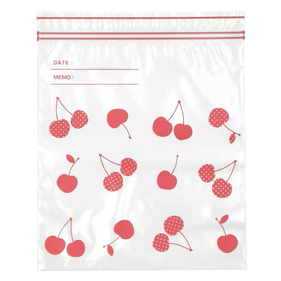 FREEZERBAG DOUBLE ZIPPER NO GUSSET M38 TW-CHERRY