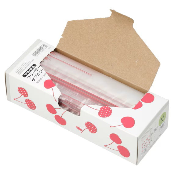 FREEZERBAG DOUBLE ZIPPER NO GUSSET M38 TW-CHERRY