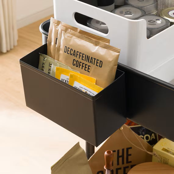 ACCESSORY BOX STEEL WAGON TROLLEY BK