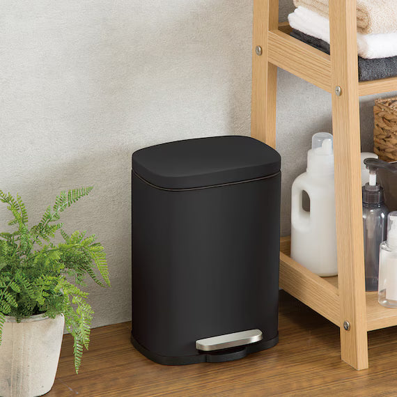 RECTANGLE SOFT-CLOSE TRASH CAN H8-5L BK