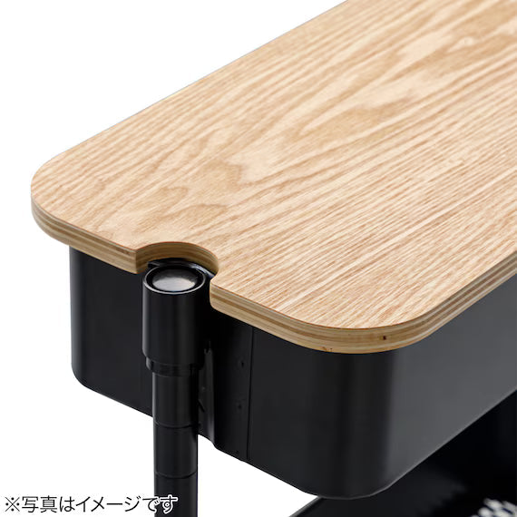 NON-SLIP WOOD TRAY FOR  STEEL WAGON TROLLEY SLIM GF-14042S