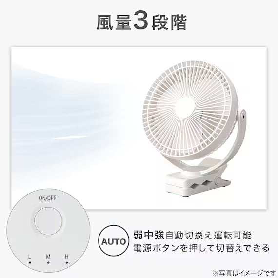 3WAY CORDLESS CLIP FAN TF29-WH
