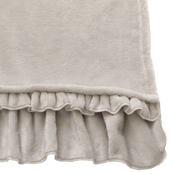 BLANKET SMOOTH TOUCH FRILL A2416 GY S