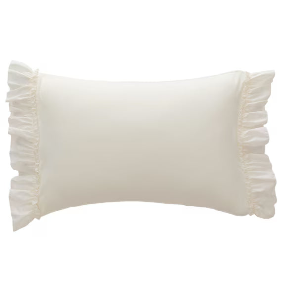 STRETCH FIT PILLOWCOVER NCOOL N2532 FRILLS WH