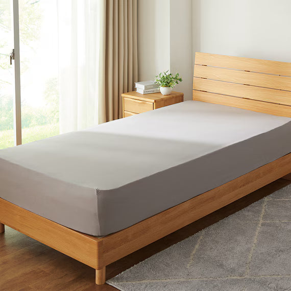 STRETCH FITTEDSHEET38 NFIT FT03 PLAIN2 GY SS-S