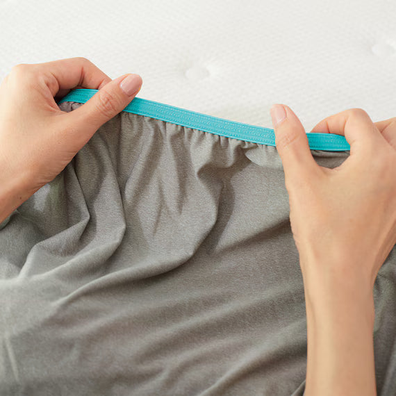 STRETCH FITTEDSHEET38 NFIT FT03 PLAIN2 GY SD-D