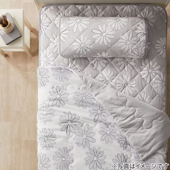 REVERSIBLE PADDED SHEET TOPPER N COOL SP S2509 FLOWER GY Q