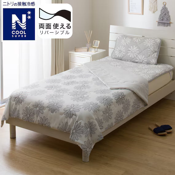 REVERSIBLE COMFORTER N COOL SP S2509 FLOWER GY S