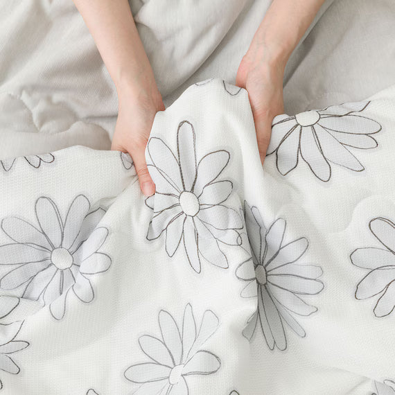 REVERSIBLE COMFORTER N COOL SP S2509 FLOWER GY Q