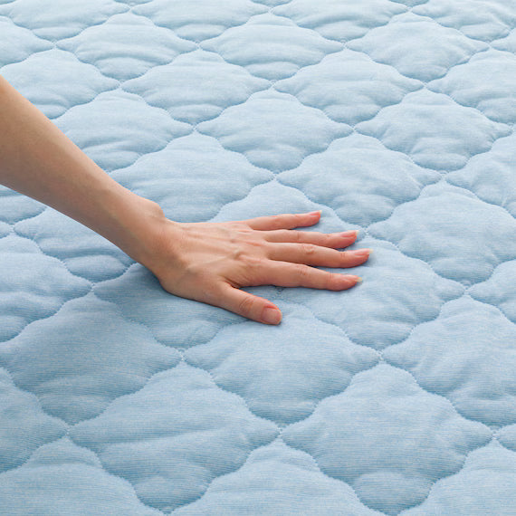 REVERSIBLE PADDED SHEET TOPPER N COOL SD BL S2501
