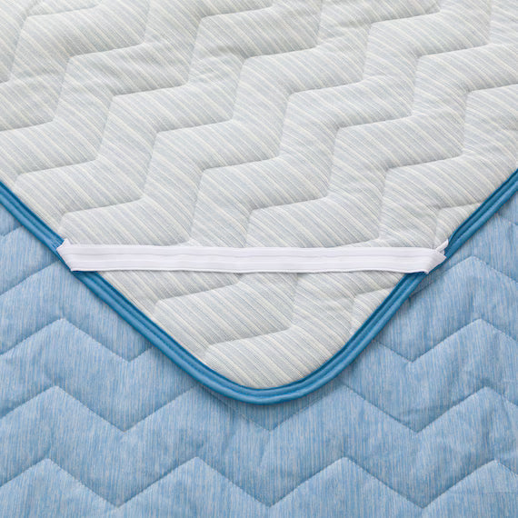 REVERSIBLE PADDED SHEET TOPPER N COOL WSP S BL S2503