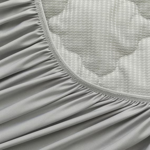 REVERSIBLE FITTED SHEET TOPPER N COOL K GY S2501