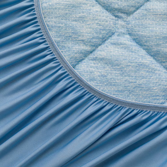 REVERSIBLE FITTED SHEET TOPPER N COOL SP S BL S2502