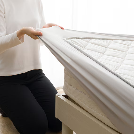 REVERSIBLE FITTED SHEET TOPPER N COOL SP S GY S2502