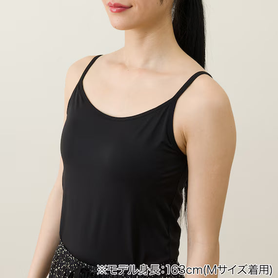 WOMENS SUPER COOL CAMISOLE WITH BUILTIN BRANE BK L