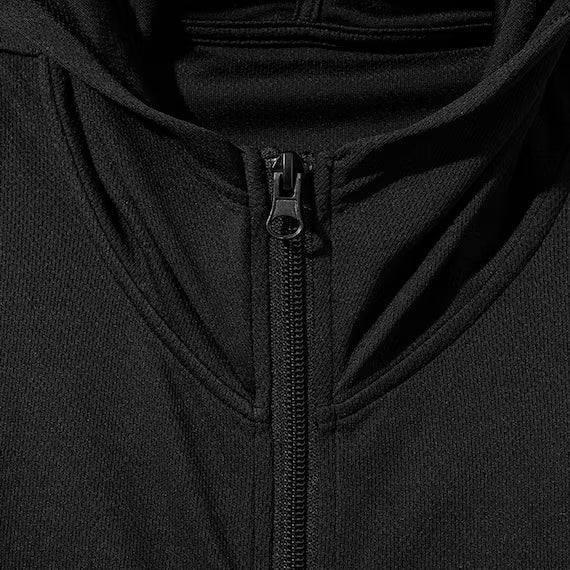 MENS UV CUT COOL HOODIE NE MESH BK LL
