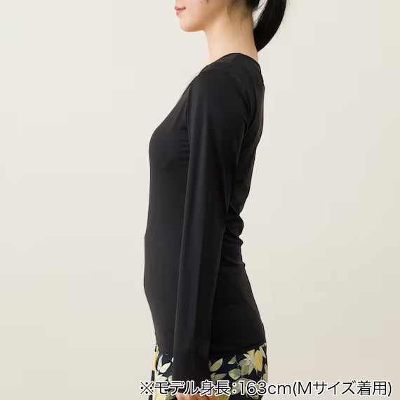 WOMENS UV CUT SUPERCOOL LONG SLEEVE SHIRT NE BK LL