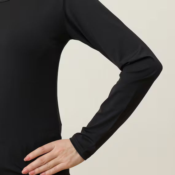WOMENS UV CUT SUPERCOOL LONG SLEEVE SHIRT NE BK M