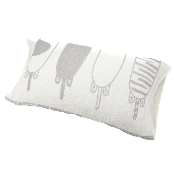 STRETCH PILE PILLOWCOVER DECO CAT GY