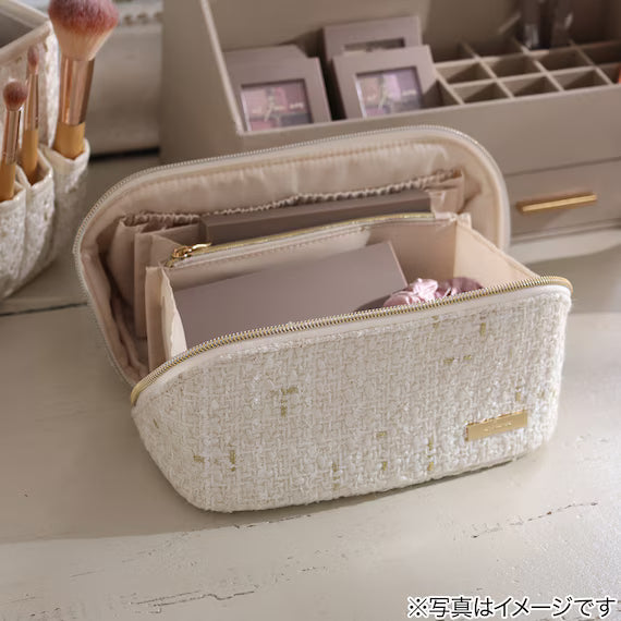 SQUARE POUCH WITH HANDLE TWEED WH NT2501