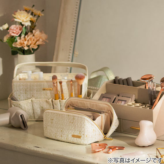 SQUARE POUCH WITH HANDLE TWEED WH NT2501