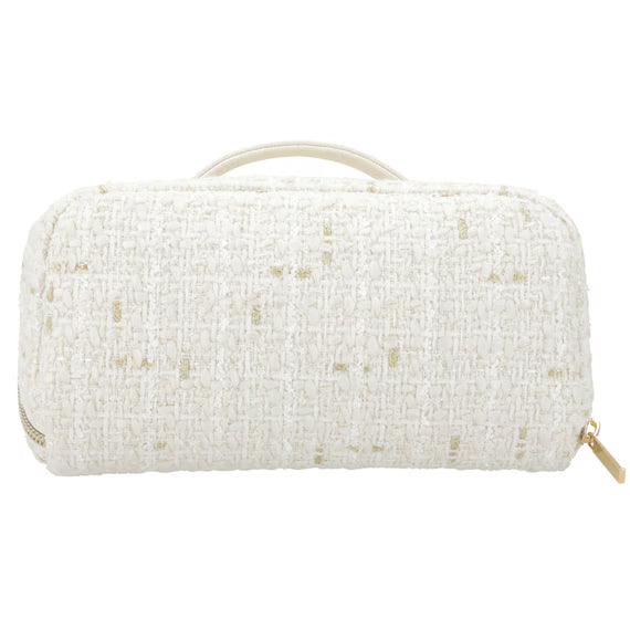 SQUARE POUCH WITH HANDLE TWEED WH NT2501