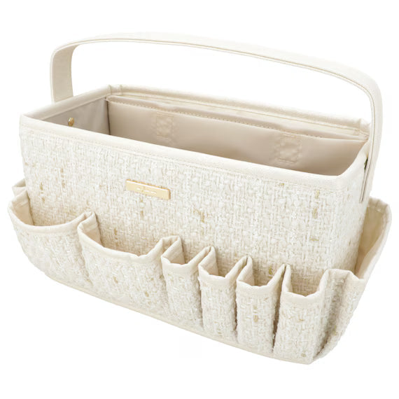 COSMETIC BASKET TWEED WH NT2501 L