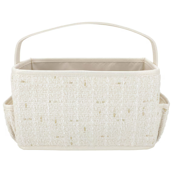 COSMETIC BASKET TWEED WH NT2501 L