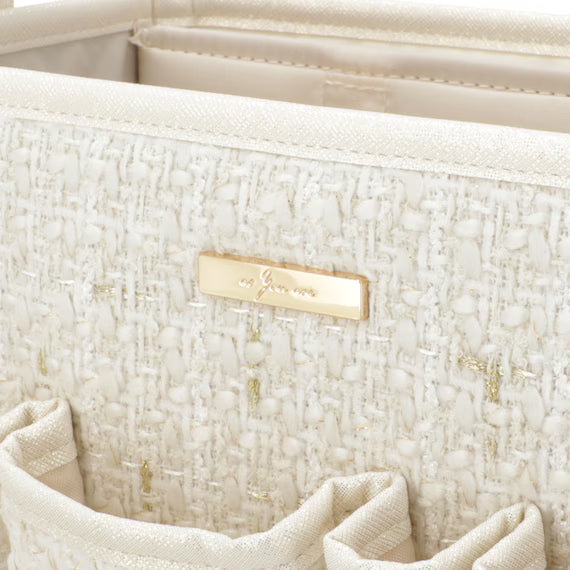 COSMETIC BASKET TWEED WH NT2501 L