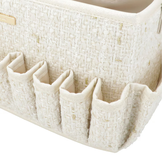 COSMETIC BASKET TWEED WH NT2501 L