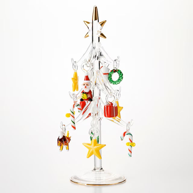 CHRISTMAS ORNAMENT GLASS TREE RW-G68 n4RW