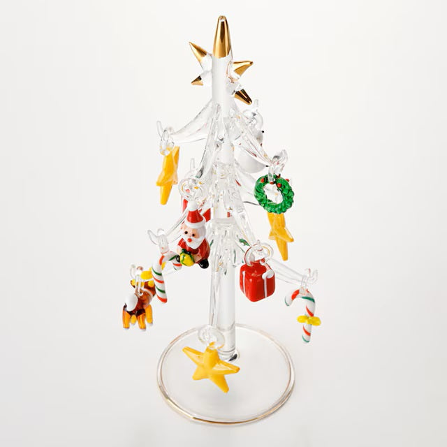 CHRISTMAS ORNAMENT GLASS TREE RW-G68 n4RW