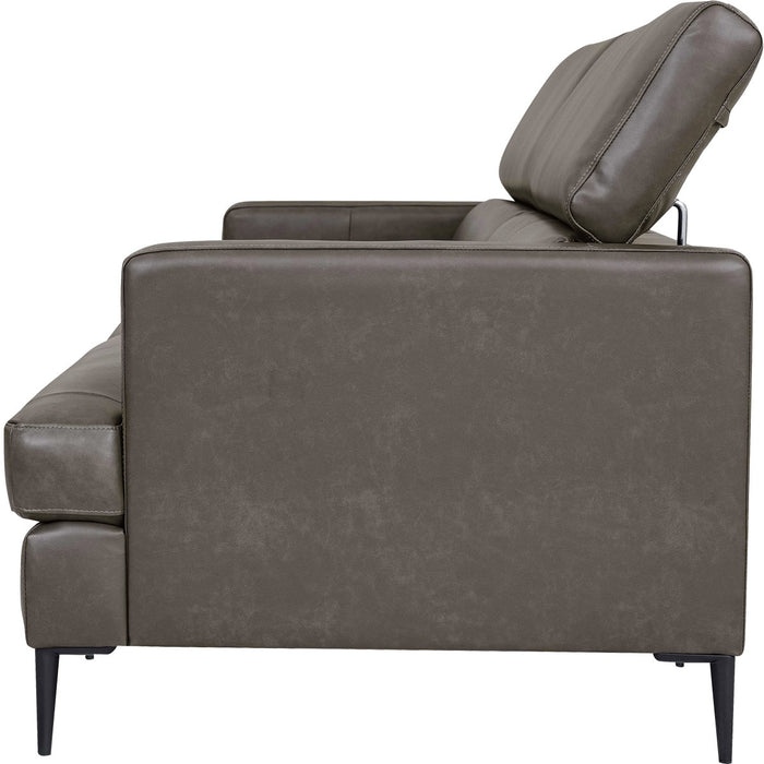 WIDE 3P SOFA SATHERLA LEATHER-C2 DGY