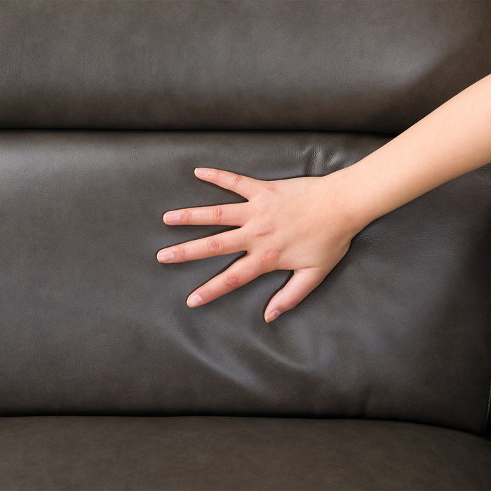 WIDE 3P SOFA SATHERLA LEATHER-C2 DGY
