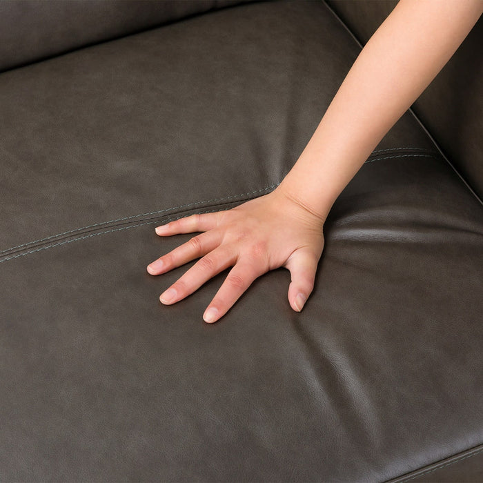 WIDE 3P SOFA SATHERLA LEATHER-C2 DGY
