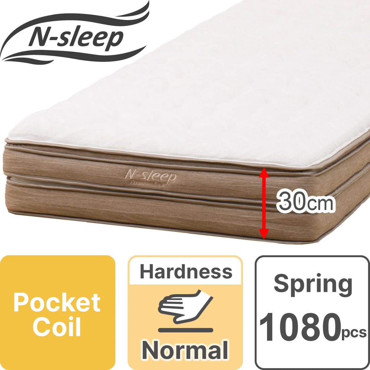 S MATTRESS N-SLEEP PREMIUM P2-02CR 90*188