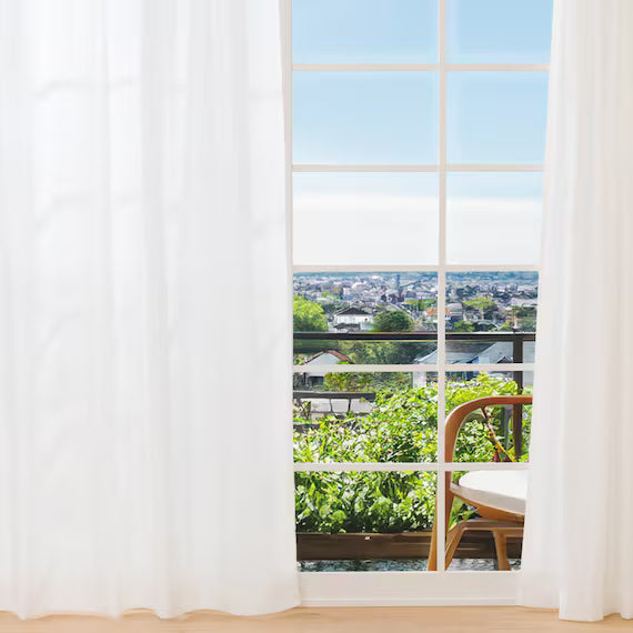 LACE CURTAIN N NATURE DOT 100X198X2