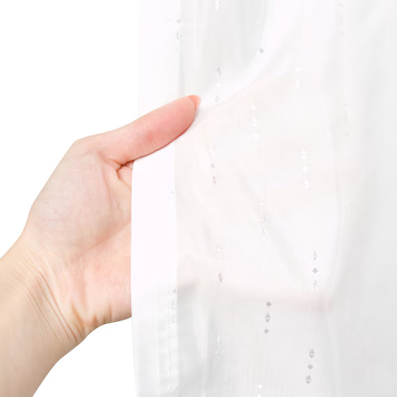 LACE CURTAIN N NATURE DOT 100X198X2