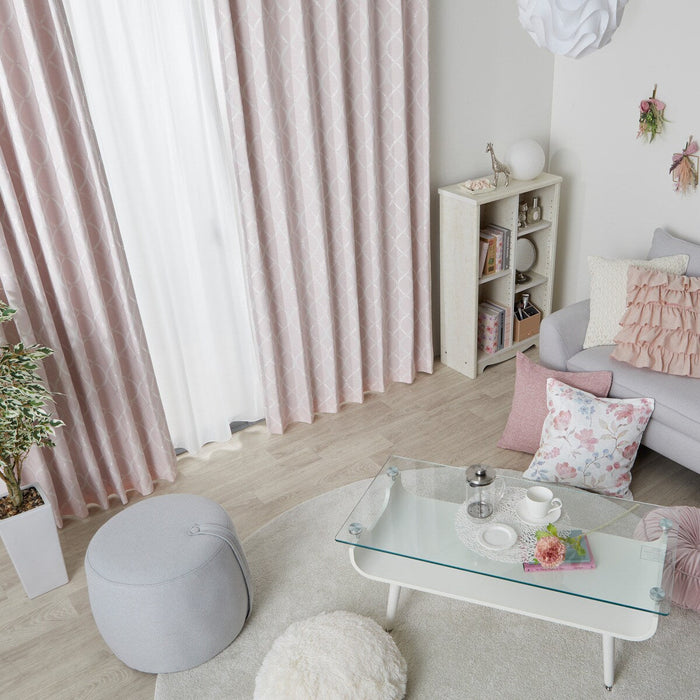 LINED BLACKOUT CURTAINS (PATTERN 2,  ROSE 100X200X2)