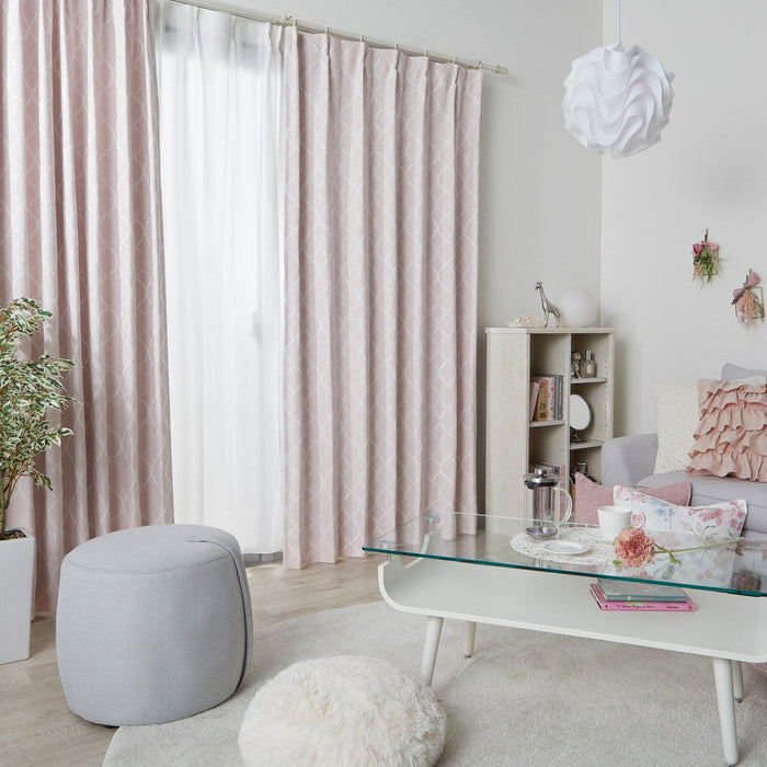 LINED BLACKOUT CURTAINS (PATTERN 2,  ROSE 100X200X2)