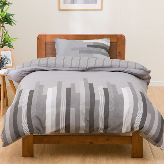 COMFORTER COVER PT53 GEOMETRIC PATTERN DGY Q